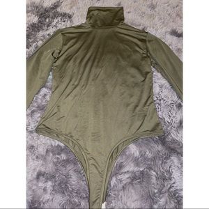 Turtleneck Bodysuit Olive Green
